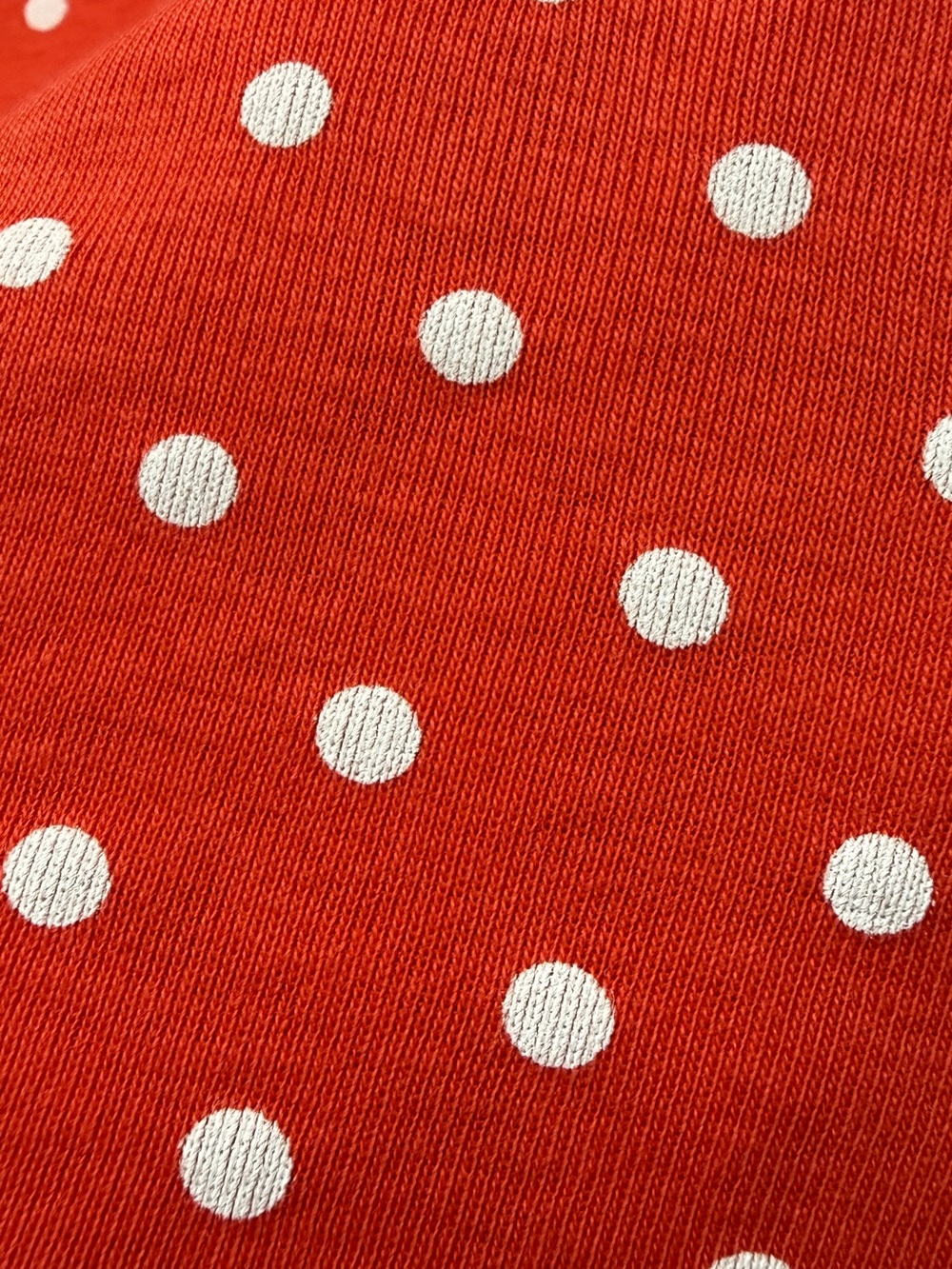 Lauren Ralph Lauren Top L Red Polka Dot Cotton Bell Sleeve Boat Neck - Picture 6 of 9